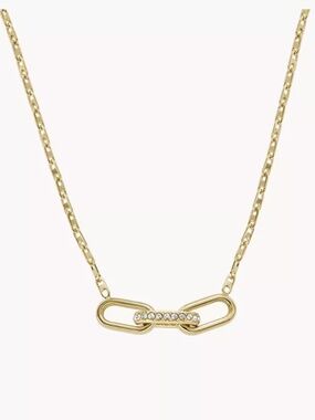 Heritage D-Link Gold-Tone Stainless Steel Chain Necklace